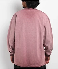 ITA Blush Red Oil Wash Long Sleeve T-Shirt