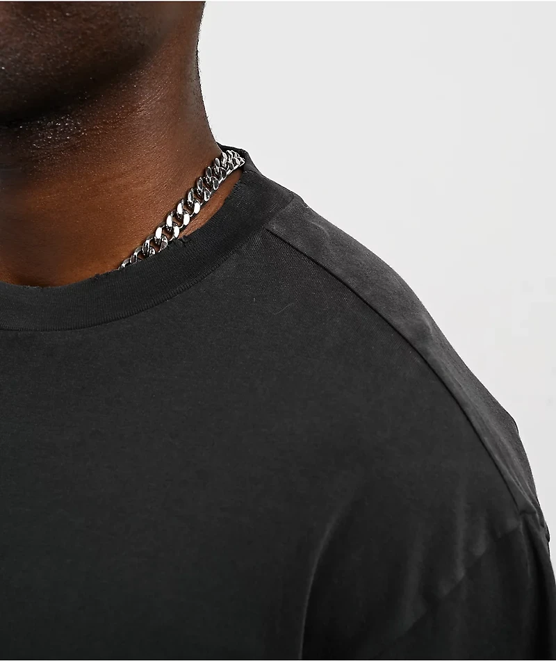ITA Eon Distressed Black Wash T-Shirt