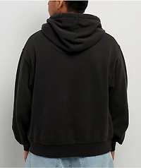 ITA Fractal Black Wash Crop Hoodie
