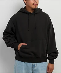 ITA Fractal Black Wash Crop Hoodie