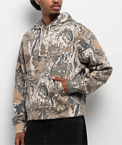 ITA Fractal Camo Crop Hoodie