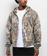 ITA Fractal Camo Crop Zip Hoodie
