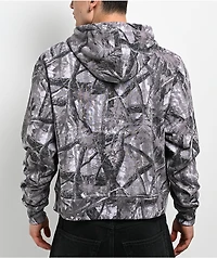 ITA Fractal Grey Camo Crop Hoodie