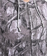 ITA Fractal Grey Camo Crop Zip Hoodie