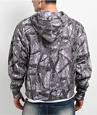 ITA Fractal Grey Camo Crop Zip Hoodie