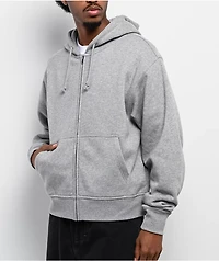 ITA Fractal Grey Crop Zip Hoodie