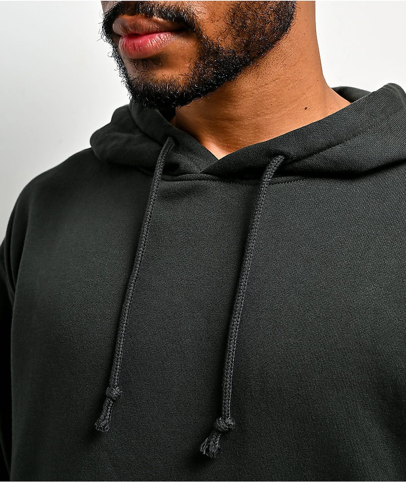 ITA Fractal New Black Wash Crop Hoodie