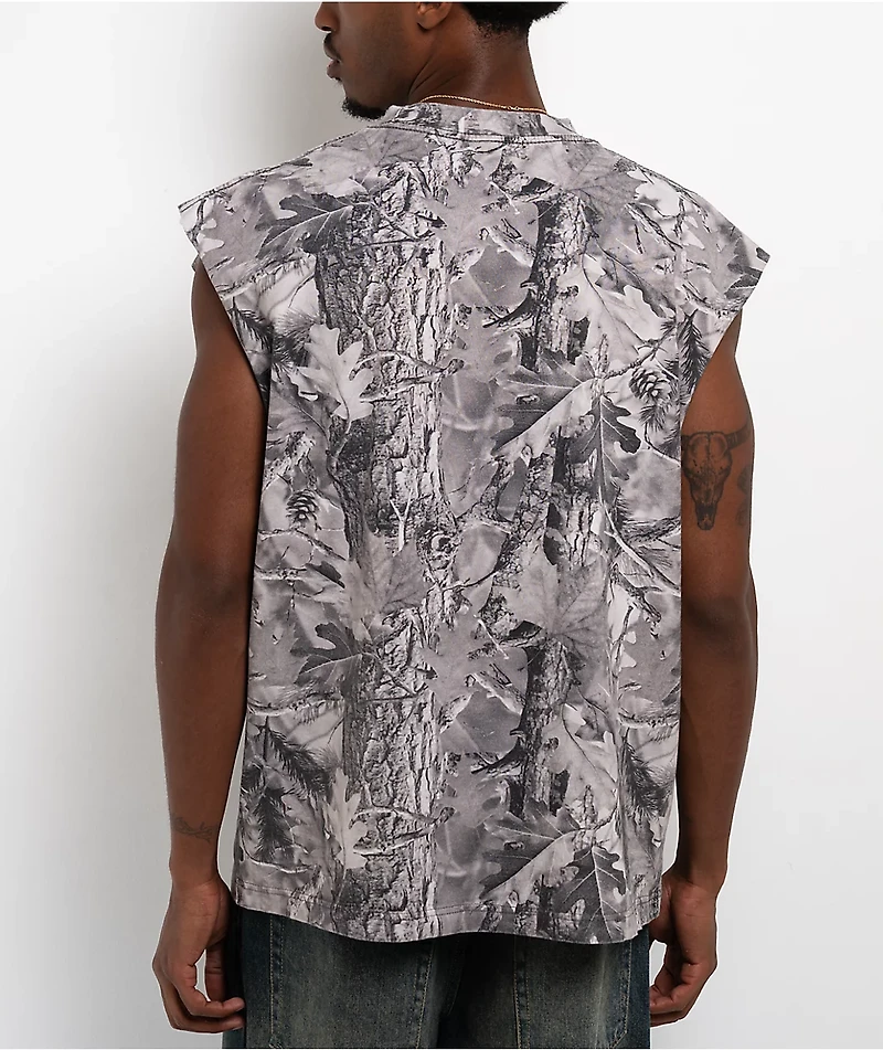 ITA Grey Camo Boxy Tank Top
