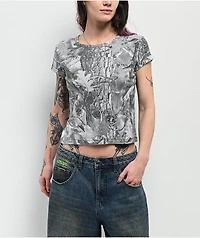 ITA Grey Camo Crop T-Shirt