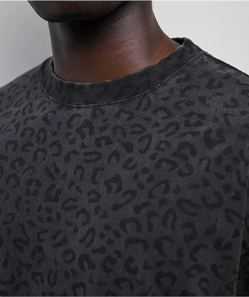ITA Leopard Grey Heavyweight Boxy T-Shirt