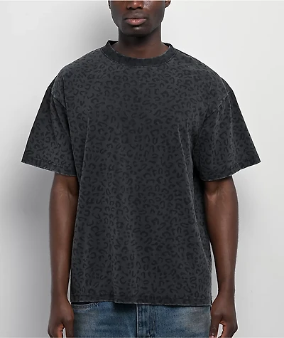 ITA Leopard Grey Heavyweight Boxy T-Shirt