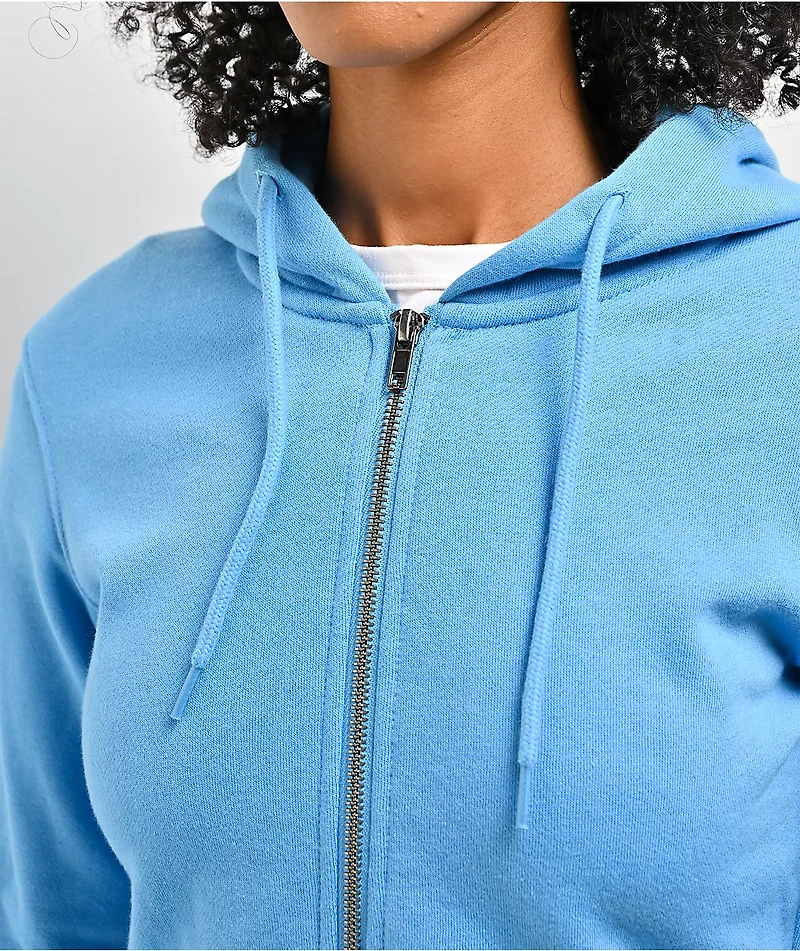 ITA Nova Blue Crop Zip Hoodie