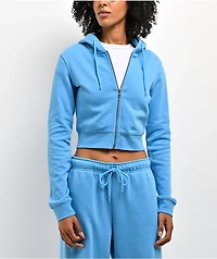 ITA Nova Blue Crop Zip Hoodie