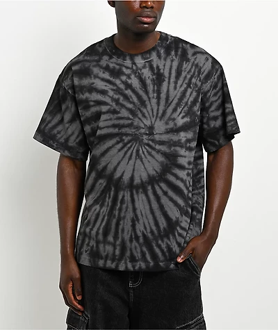 ITA Portal Black & Grey Tie Dye Boxy T-Shirt