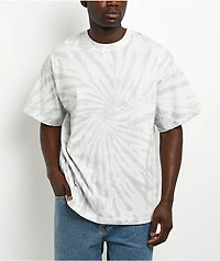 ITA Portal White & Grey Tie Dye Boxy T-Shirt