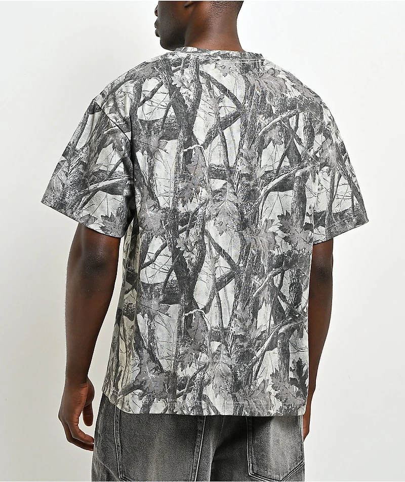 ITA Portal Wood Grey Wash Camo Boxy T-Shirt