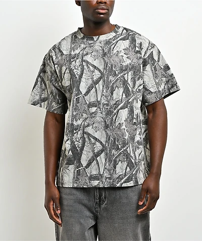 ITA Portal Wood Grey Wash Camo Boxy T-Shirt