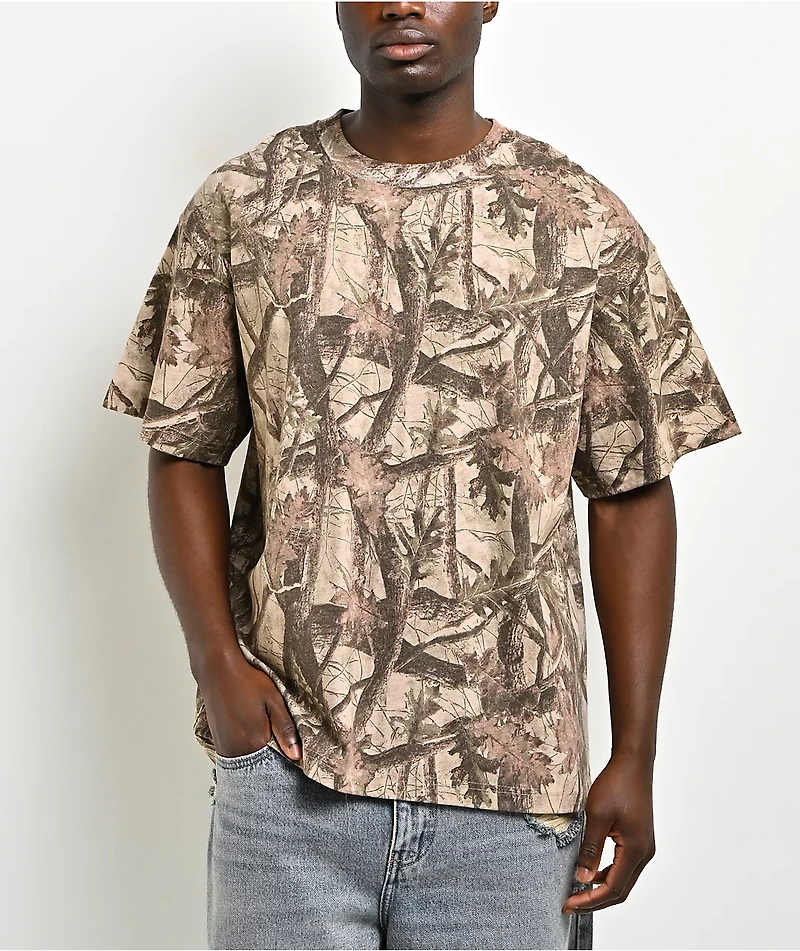 ITA Portal Wood Natural Wash Camo Boxy T-Shirt