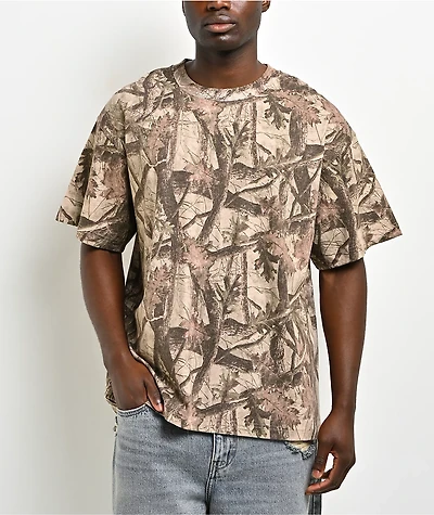 ITA Portal Wood Natural Wash Camo Boxy T-Shirt