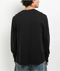 ITA Rift Vintage Black Thermal Long Sleeve Slim T-Shirt