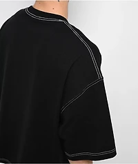 ITA Titan Black Contrast Stitch Oversized T-Shirt