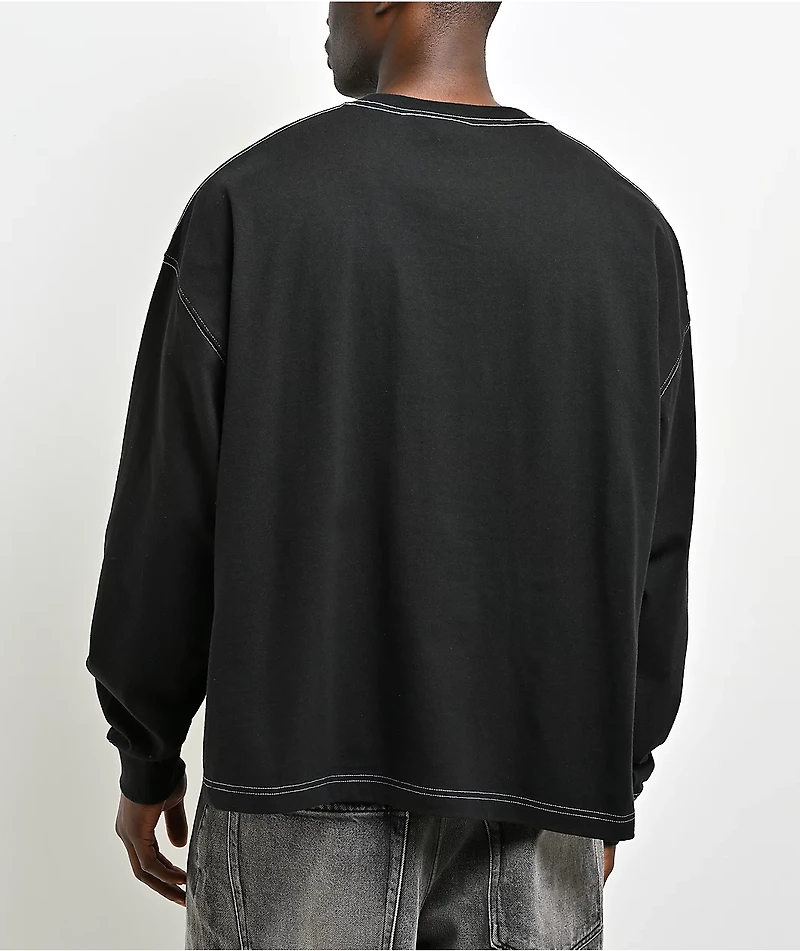 ITA Titan Black Oversized Long Sleeve T-Shirt