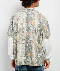 ITA Tree Camo & White 2fer Long Sleeve T-Shirt