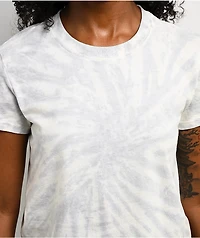 ITA Veyda Tie-Dye Grey & White Crop T-Shirt