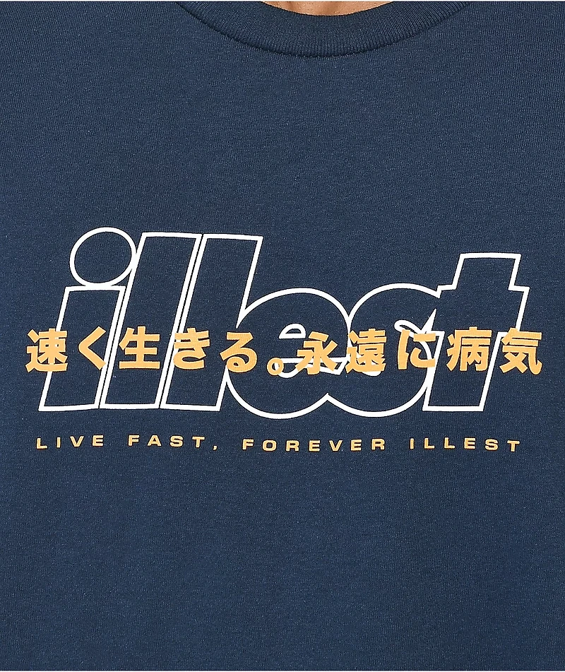 Illest Live Fast Navy T-Shirt