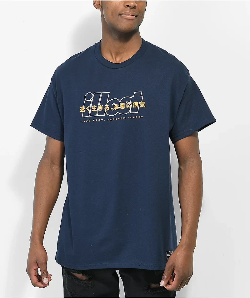 Illest Live Fast Navy T-Shirt