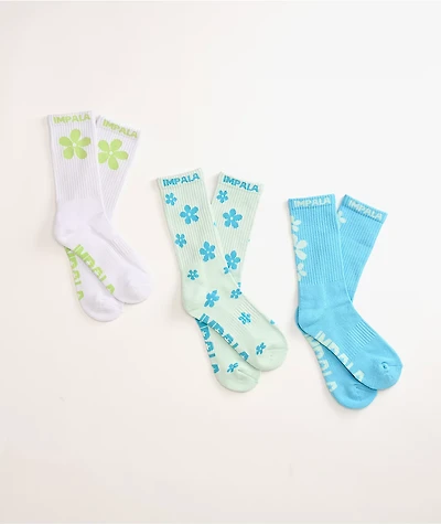 Impala Ditsy 3 Pack Crew Socks