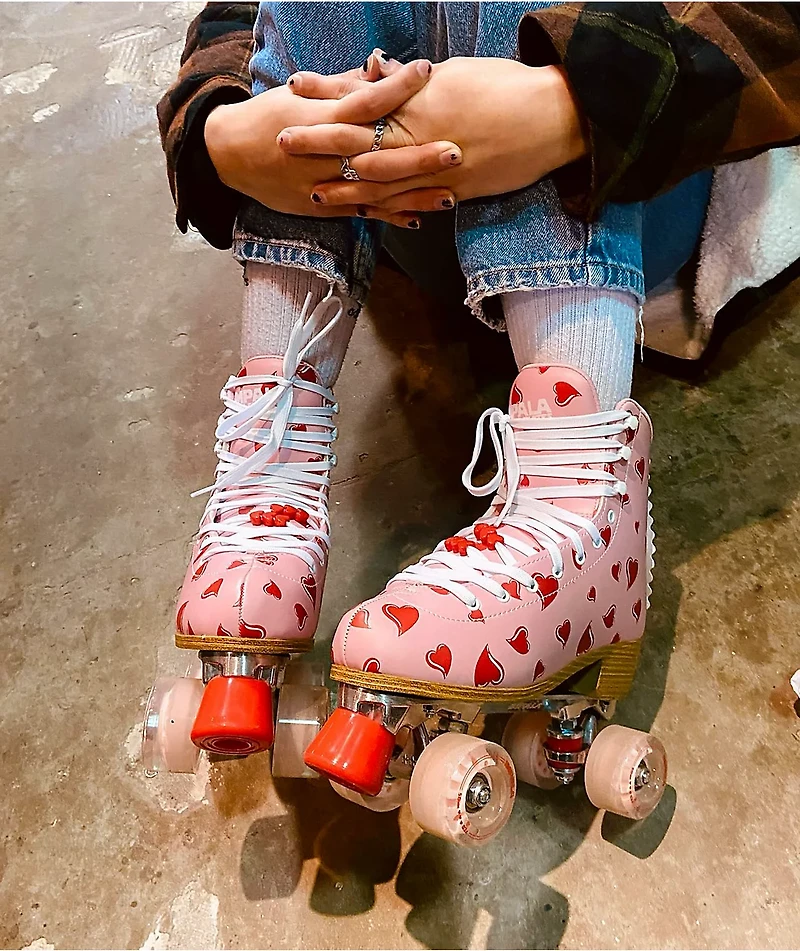 Impala Falling Hearts Pink Roller Skates
