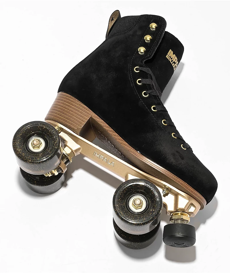 Impala Samira Black Suede Roller Skates
