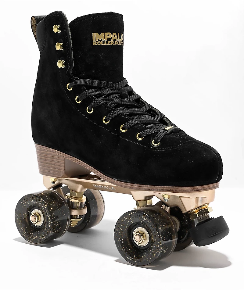 Impala Samira Black Suede Roller Skates