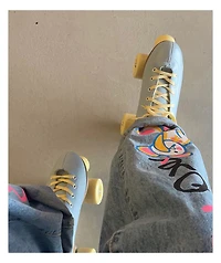 Impala Sky Blue & Yellow Roller Skates