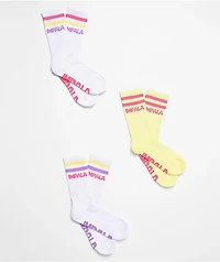 Impala Stripe 3 Pack Crew Socks