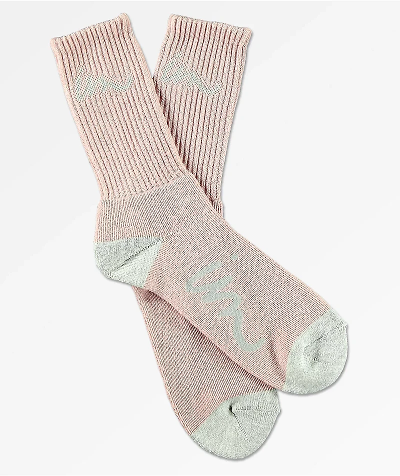 Imperial Motion Curser Pale Mauve & Grey Crew Socks
