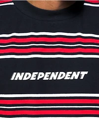 Independent BTG Shear Black, White & Red Stripe T-Shirt