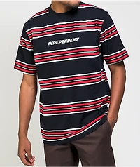 Independent BTG Shear Black, White & Red Stripe T-Shirt