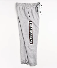 Independent Bar Logo Script Grey Sweatpants