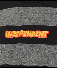 Independent Bounce Black & Charcoal Stripe T-Shirt