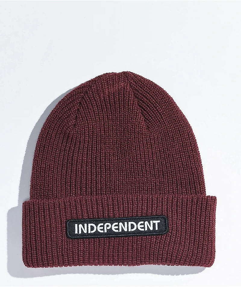 Independent Groundwork Burgundy Beanie