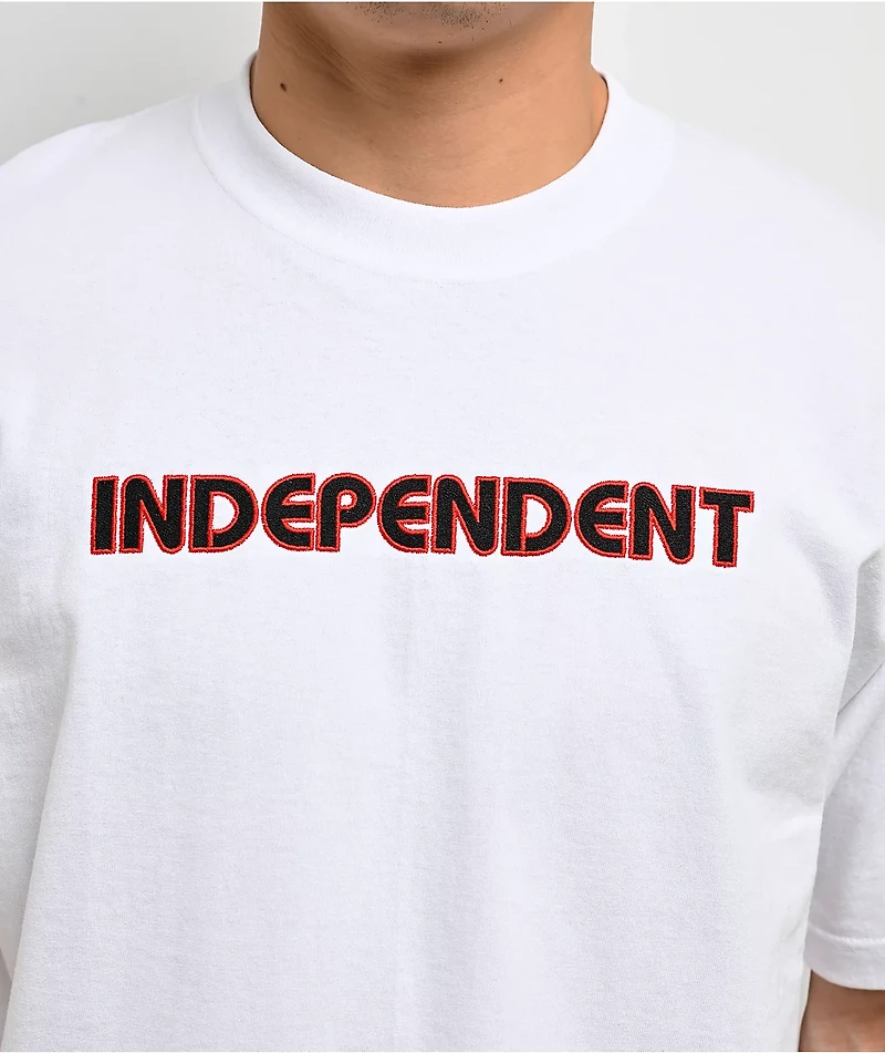 Independent Groundwork Embroidered White T-Shirt