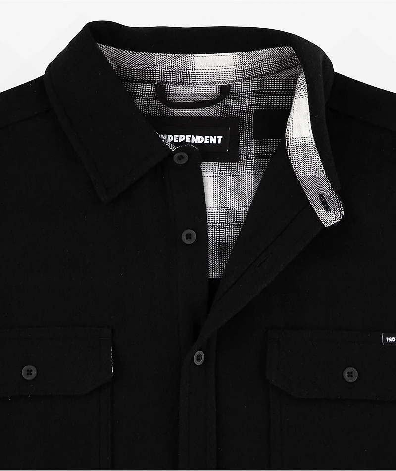Independent Heather Black Flannel Shirt