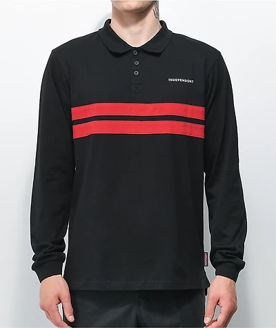 Independent ITC Streak Black Rugby Shirt
