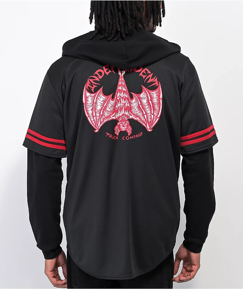 Independent Night Prowler Long Sleeve Black 2fer Jersey