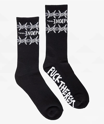 Independent Notebook Black Crew Socks