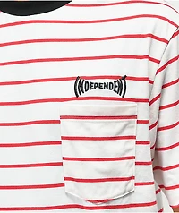 Independent Span Stripe Red & White Pocket T-Shirt
