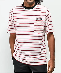 Independent Span Stripe Red & White Pocket T-Shirt