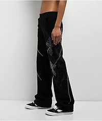 Insomnia Chains Rhinestone Black Sweatpants